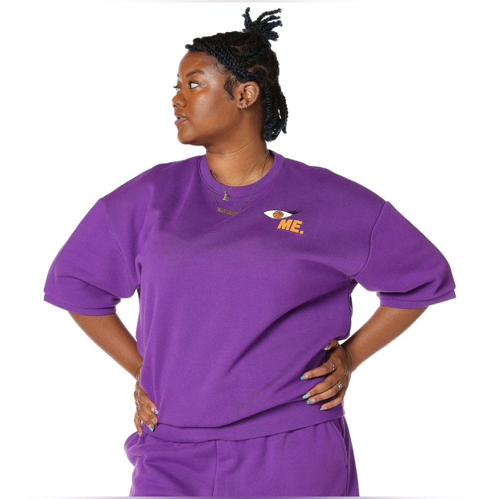 ME. Melody Ehsani x Foot Locker Purple Sweatshirt crewneck size medium